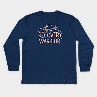 Minimal Addiction Recovery Warrior Kids Long Sleeve T-Shirt